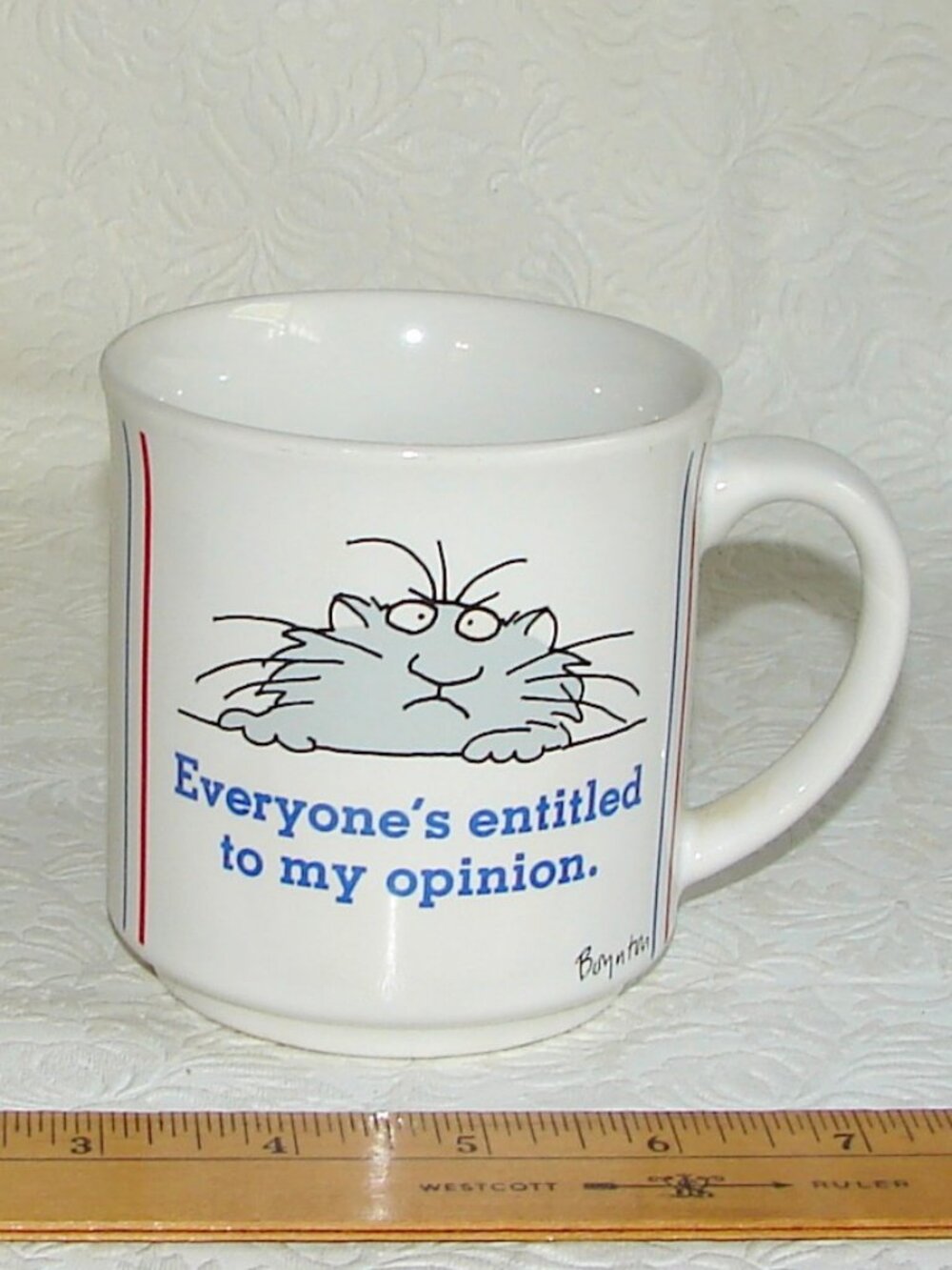 Vintage 1980's Boynton CUP/MUG, Everyone's Entitled to my Opinion, Grumpy Cat